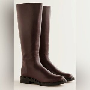 Reformation Nancy Tall Boot Espresso Leather Size 10